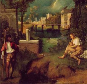 "La tempesta di giorgione, enigma del carro"