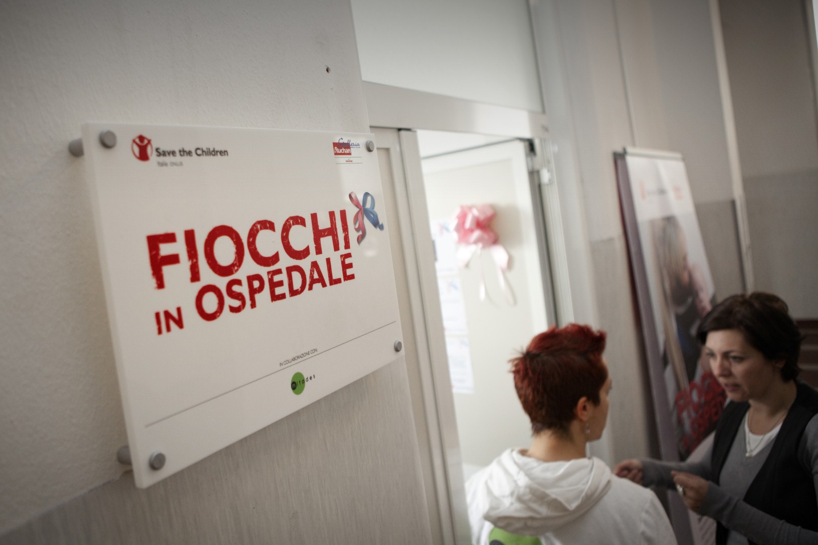 Save the Children, Fiocchi in ospedale. Milano.