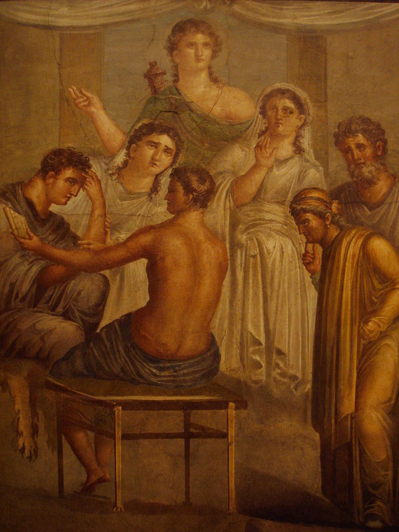"Affreschi romani - pompei - alcesti e admeto" di Stefano Bolognini - Opera propria. Con licenza Attribution tramite Wikimedia Commons - 